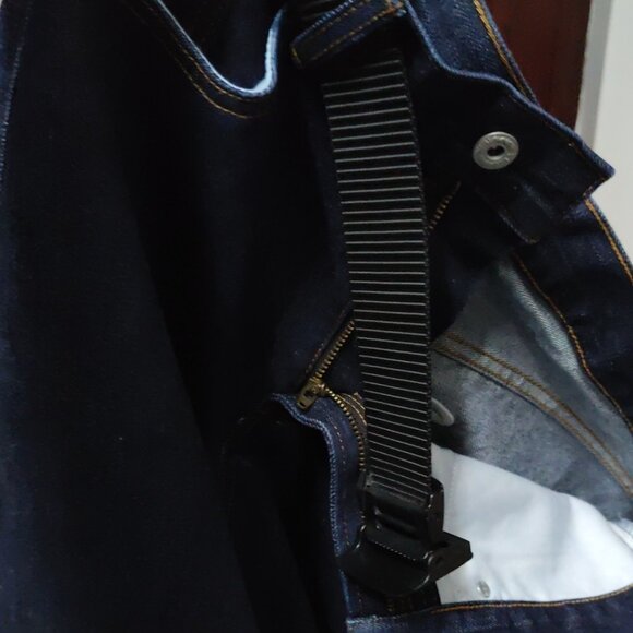 Mens Loose Fit Straight Leg Indigo Denim - Picture 2 of 5